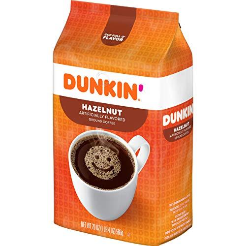 Dunkin' Dunkin' Hazelnut Flavored Ground Coffee, 20 Ounces (Pack of 6)