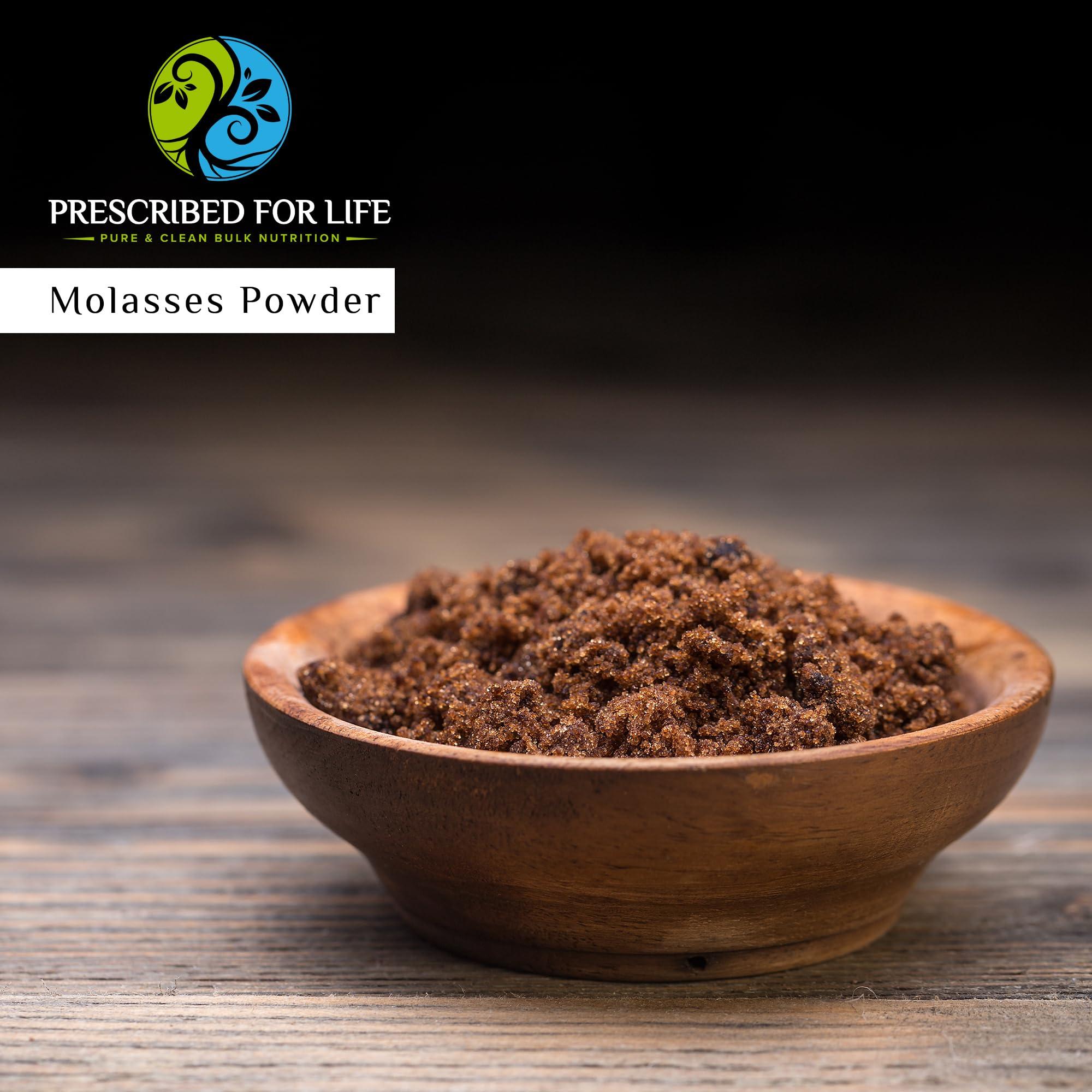 Prescribed For Life Prescribed for Life Molasses Powder, Natural Unsulfured Blackstrap Molasses, Rich in Iron, Vitamins, and Minerals, Gluten Free, Vegan, Non GMO (12oz / 340g)