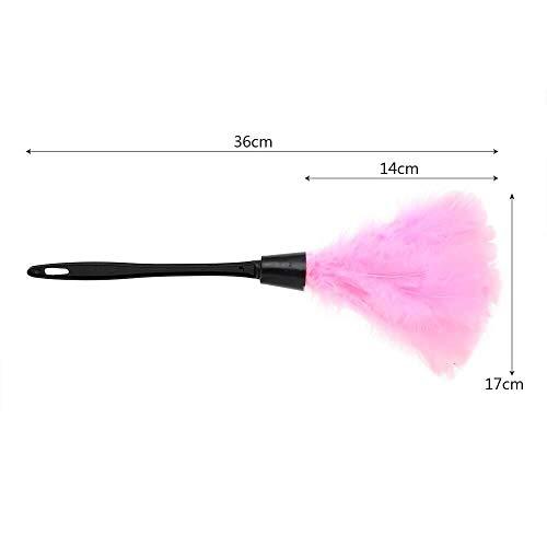 HZLXF1 Long Handle Dust Brush Household Home Cleaning Tools 4 Colors Soft Turkey Feather Duster For Furniture Car Clean (Color : Black)