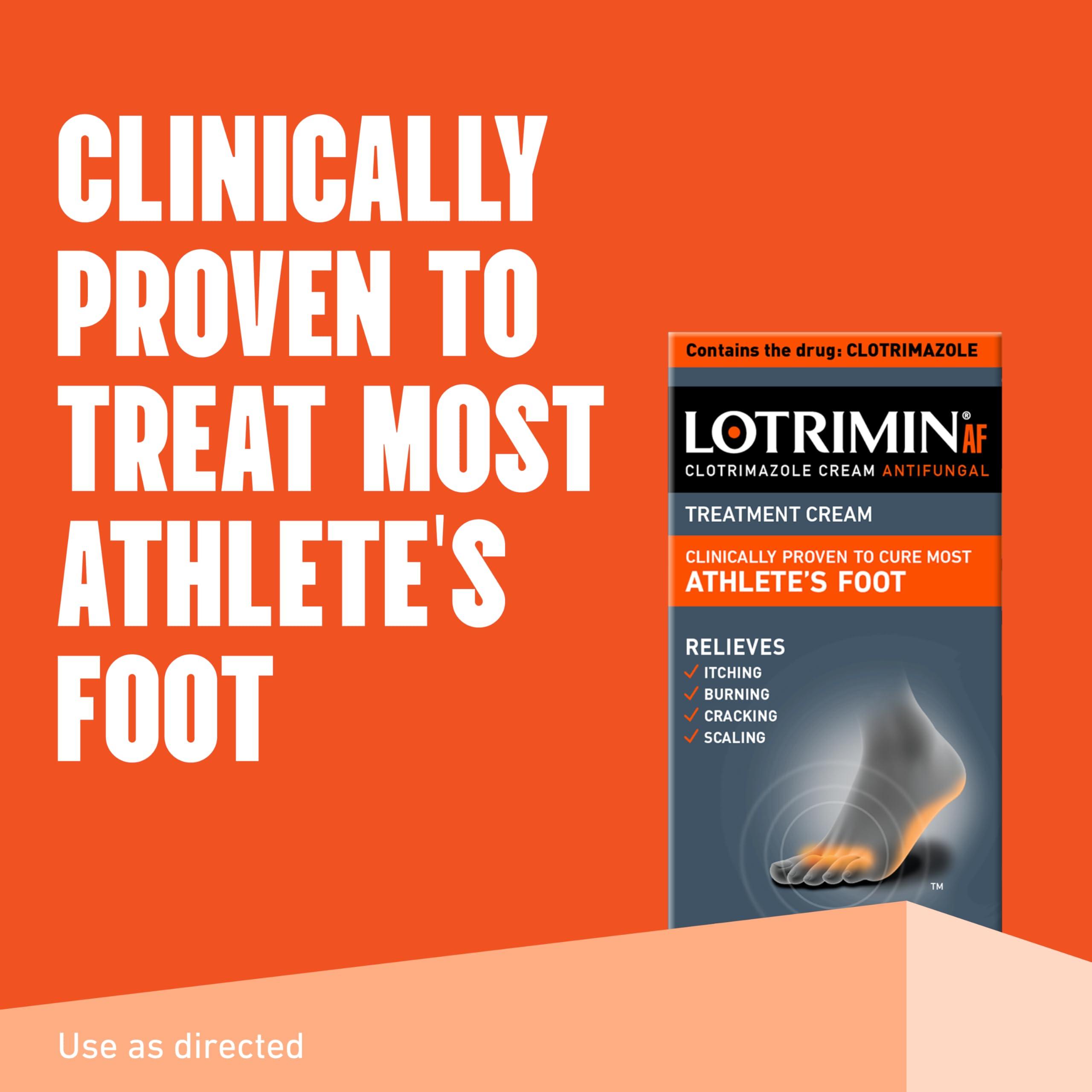 Lotrimin Lotrimin AF Cream: Athlete's Foot 1% Clotrimazole Antifungal Treatment, Clinically Proven Effective, 1.1 Ounce (New Look)