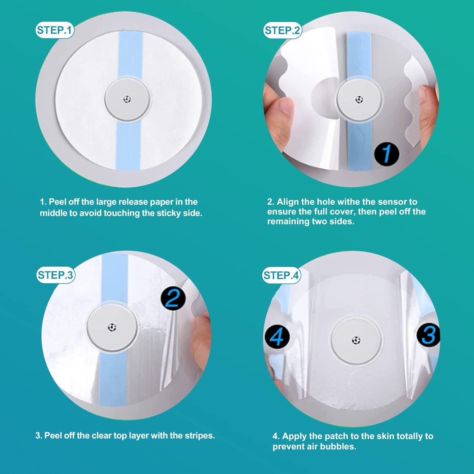 lurexes Adhesive Patches for Abbott Freestyle Libre and for Medtronic Guardian Sensor Waterproof and Sweatproof CGM Sensor Patches Continuous Glucose Monitor Protection Cover for 10-14 Days (24 Pack, Oval)