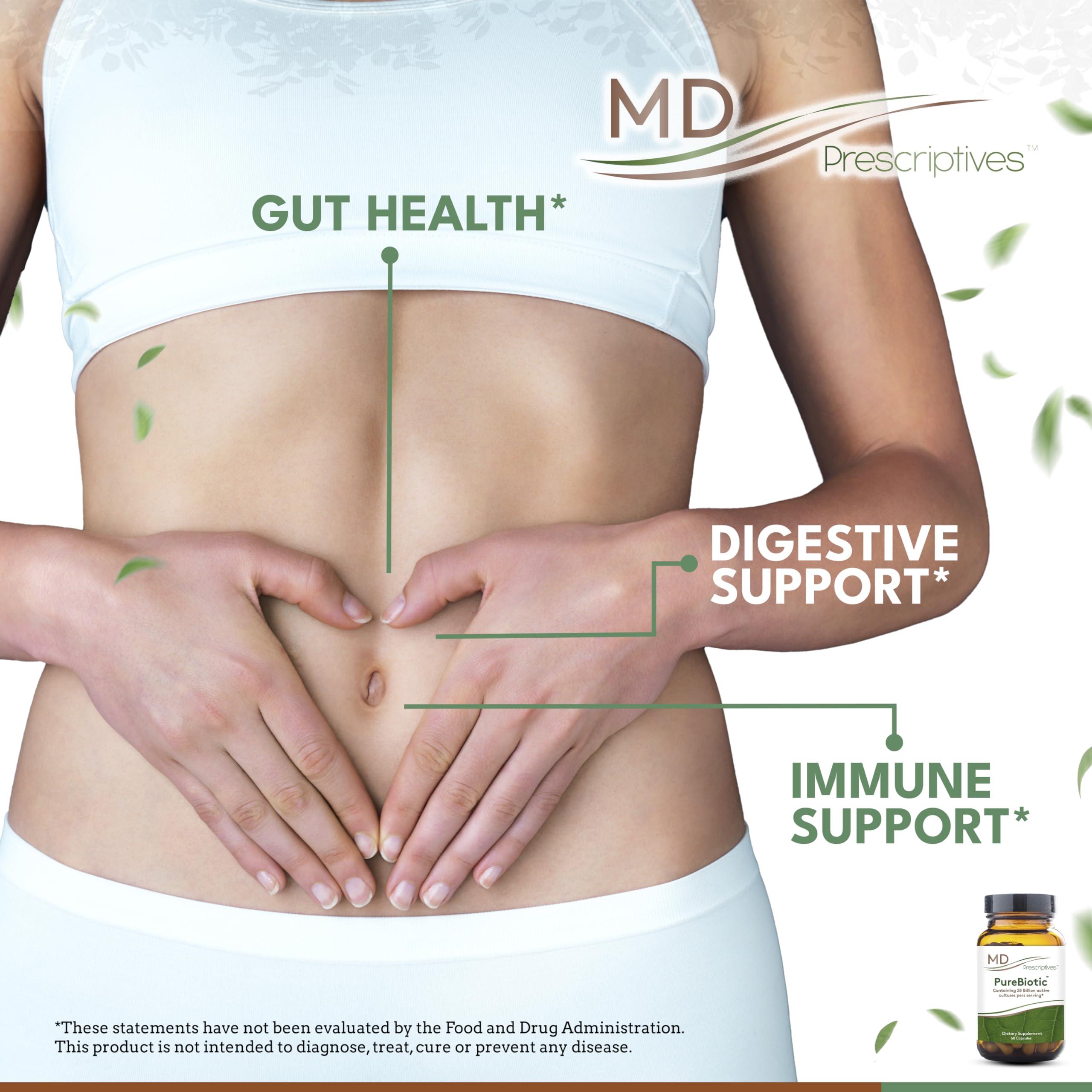 MD Prescriptives MD Prescriptives - PureBiotic - Probiotic Dietary Supplement for Digestive & Gut Health - 60 Capsules