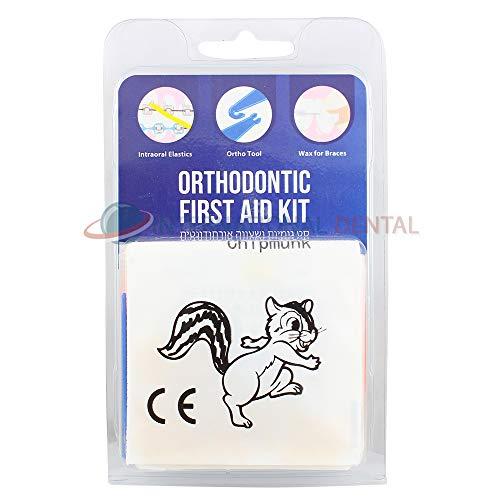 DSI Orthodontic First Aid Kit Emergency Home Use Elastics Rubber Bands Brackets Wax Dental Braces