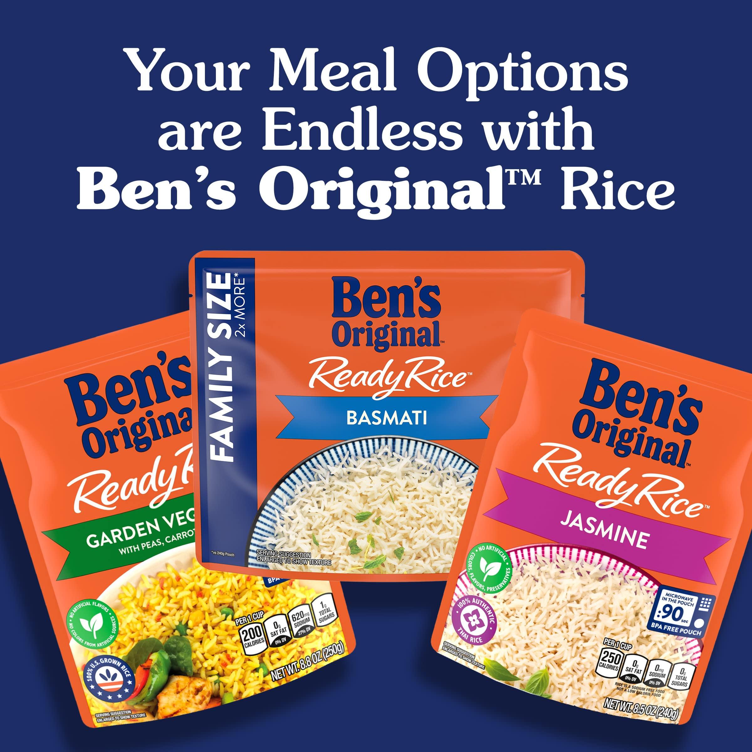 BEN'S ORIGINAL BEN'S ORIGINAL READY RICE Basmati Rice, Family Size, 17.3 OZ Pouch (Pack of 6)