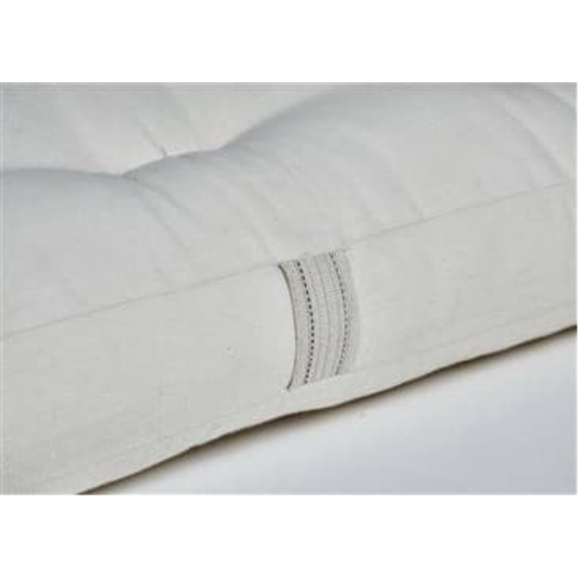 White Lotus Home 100% Organic Cotton and Wool Double Massage Mat with 1" Natural Latex core in Organic Twill Fabric Case