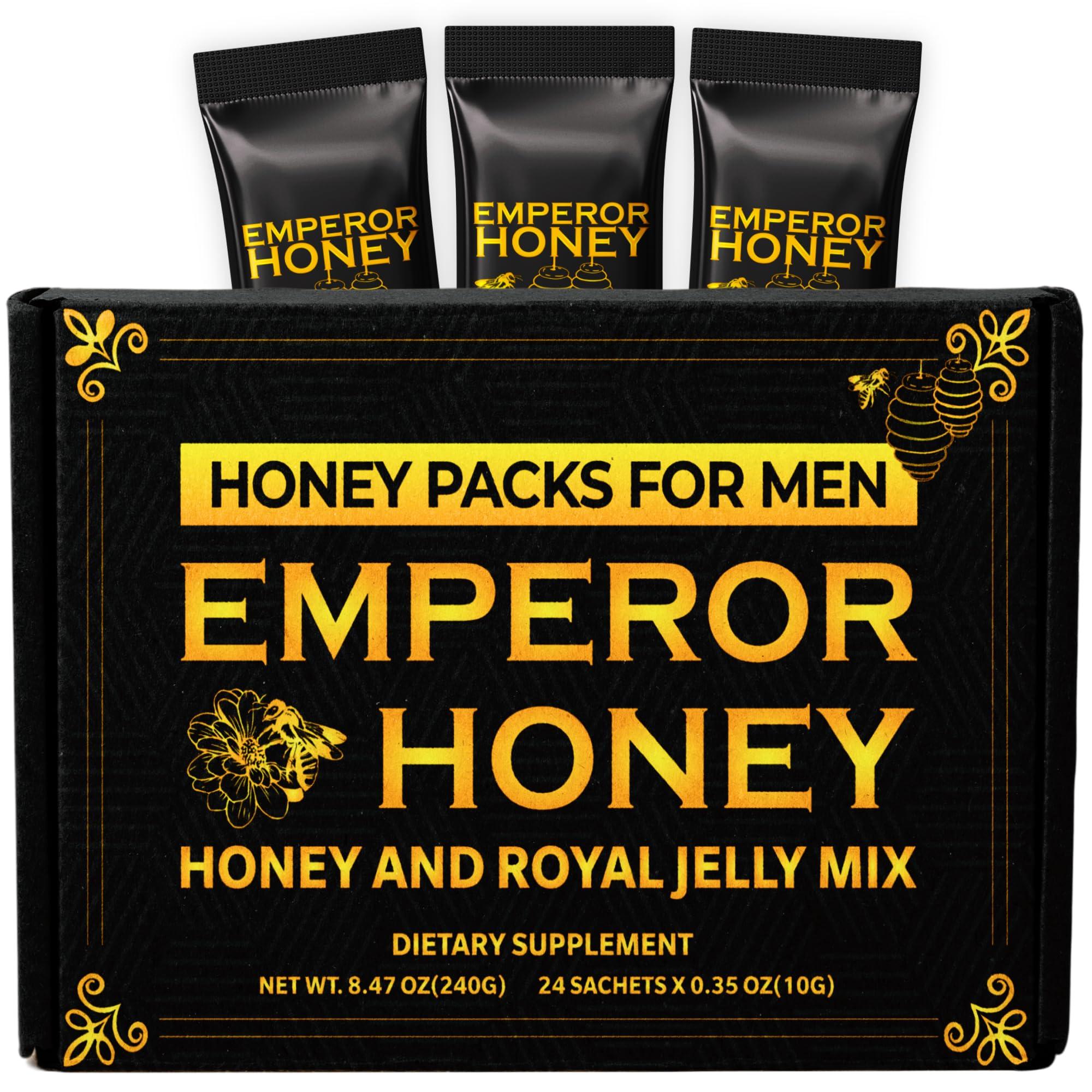 Halal Honey Halal Honey Extra Strength For Men Raw Organic Honey with Premium Natural Royal Jelly Bee Pollen & 100% Pure (Large Pack of 24 Honey Packets)