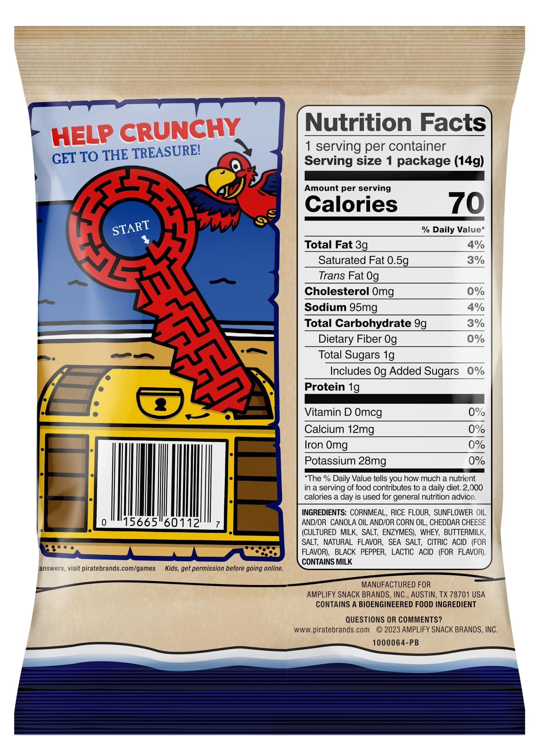 Pirate's Booty Pirate\'s Booty Aged White Cheddar Cheese Puffs, Gluten Free, Healthy Kids Snacks, 0.5 Ounce (Pack of 24)