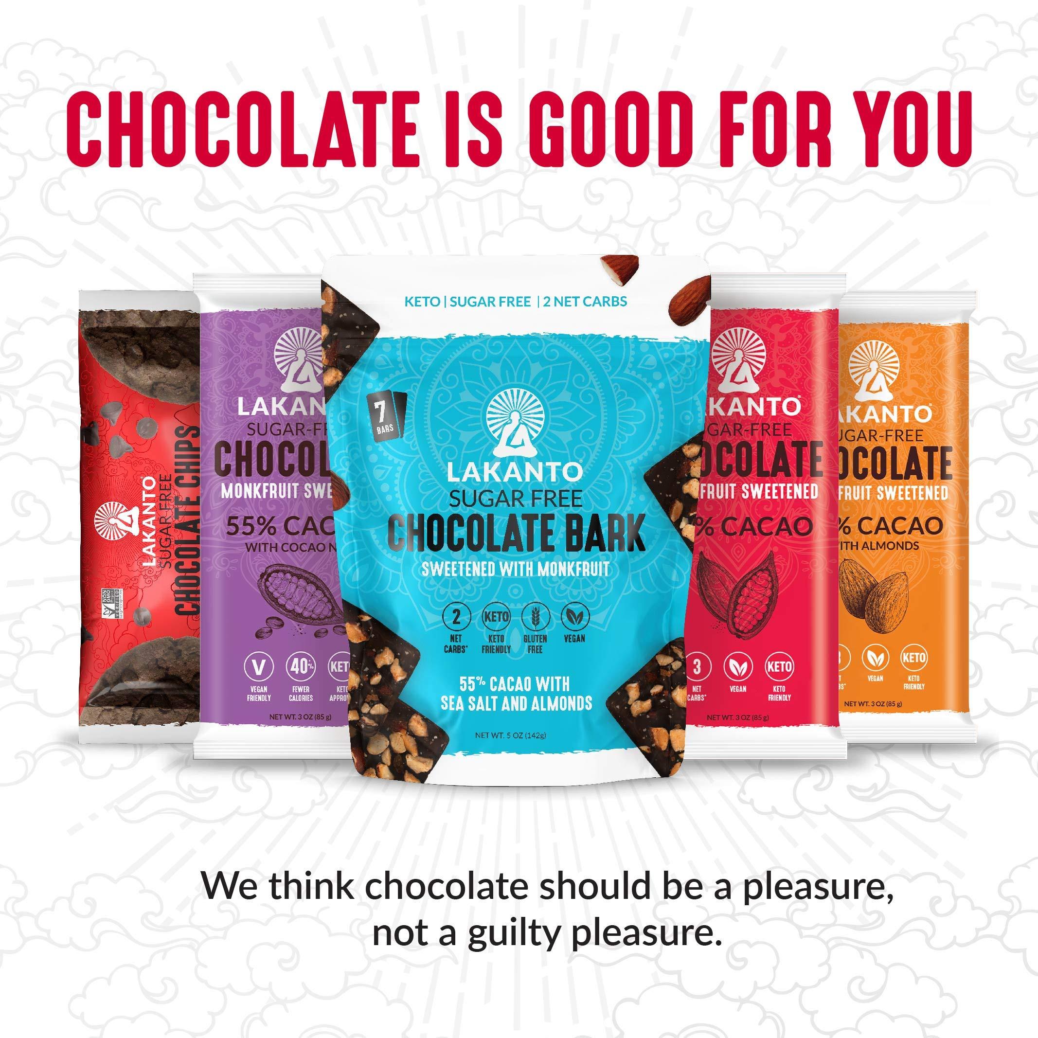 Lakanto Lakanto Sugar Free Chocolate Chips - Monk Fruit Sweetener and Erythritol, Perfect for Baking, Pancakes, Muffins, Protein Bites, Melting, Mixing, Snacking, Gluten Free, Vegan (8 oz - Pack of 3)