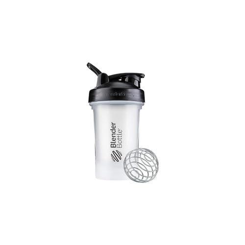 BlenderBottle BlenderBottle Classic V2 Shaker Bottle Perfect for Protein Shakes and Pre Workout, 20-Ounce, Clear/Black