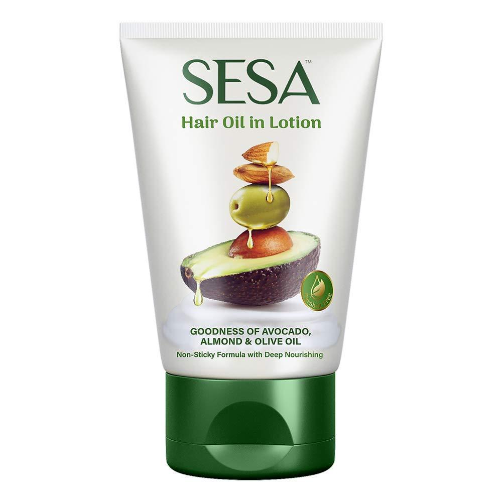 sesa sesa Hair Oil in Lotion Non-Sticky Oil Replacement Bhringraj & 17 Ayurvedic Herbs with 7 Nourishing Oils & Vitamin E All Hair Types NO Mineral Oil 100 ml (Pack of 1) Hair Oil in Lotion 100ml