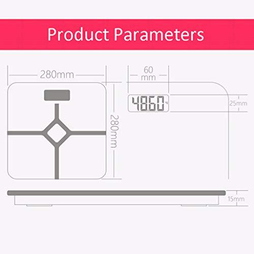 FKJLUN Bathroom Weight Scales Digital Body Weight Scale USB Charging Electronic Weighing Scale Bathroom Scale with Step-on Technology Highly Accurate Fat Scale (Color : Blue, Size : 28cm)