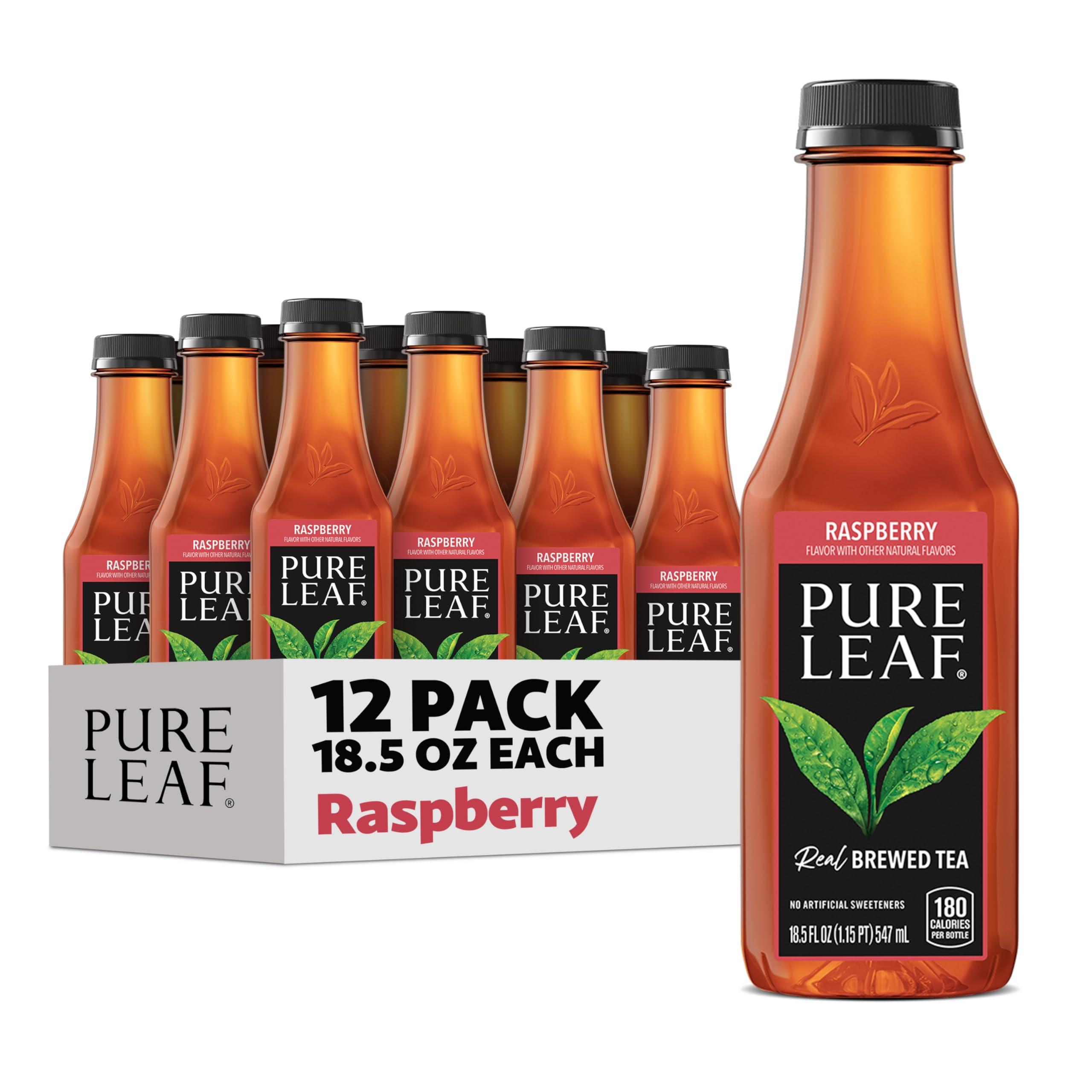 Pure Leaf Pure Leaf Iced Tea, Raspberry, Real Brewed Tea, 18.5 Fl Oz Bottles (Pack of 12)