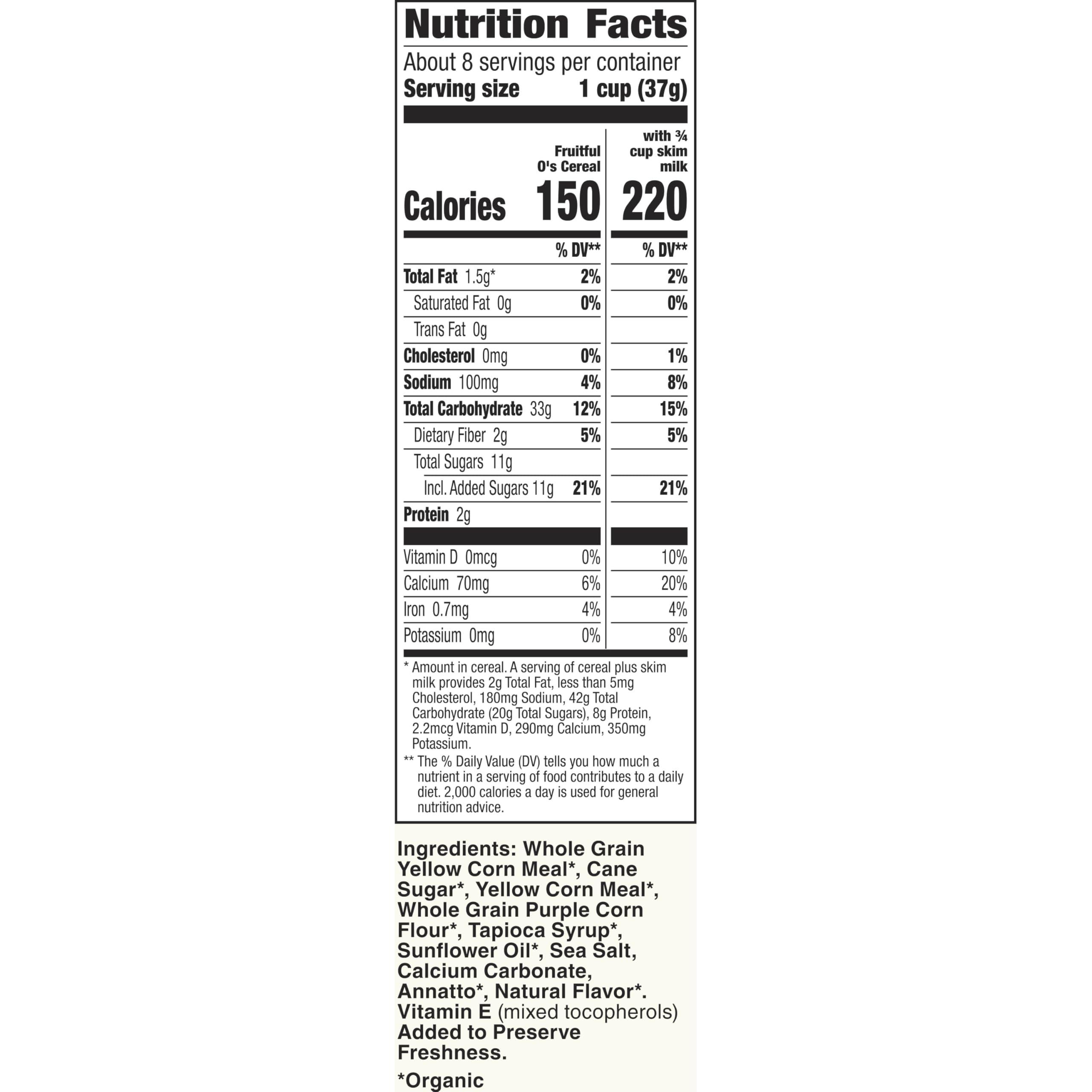 Cascadian Farm Cascadian Farm Organic Fruitful O\'s Breakfast Cereal, Gluten Free, Made With Whole Grain, 10.2 oz