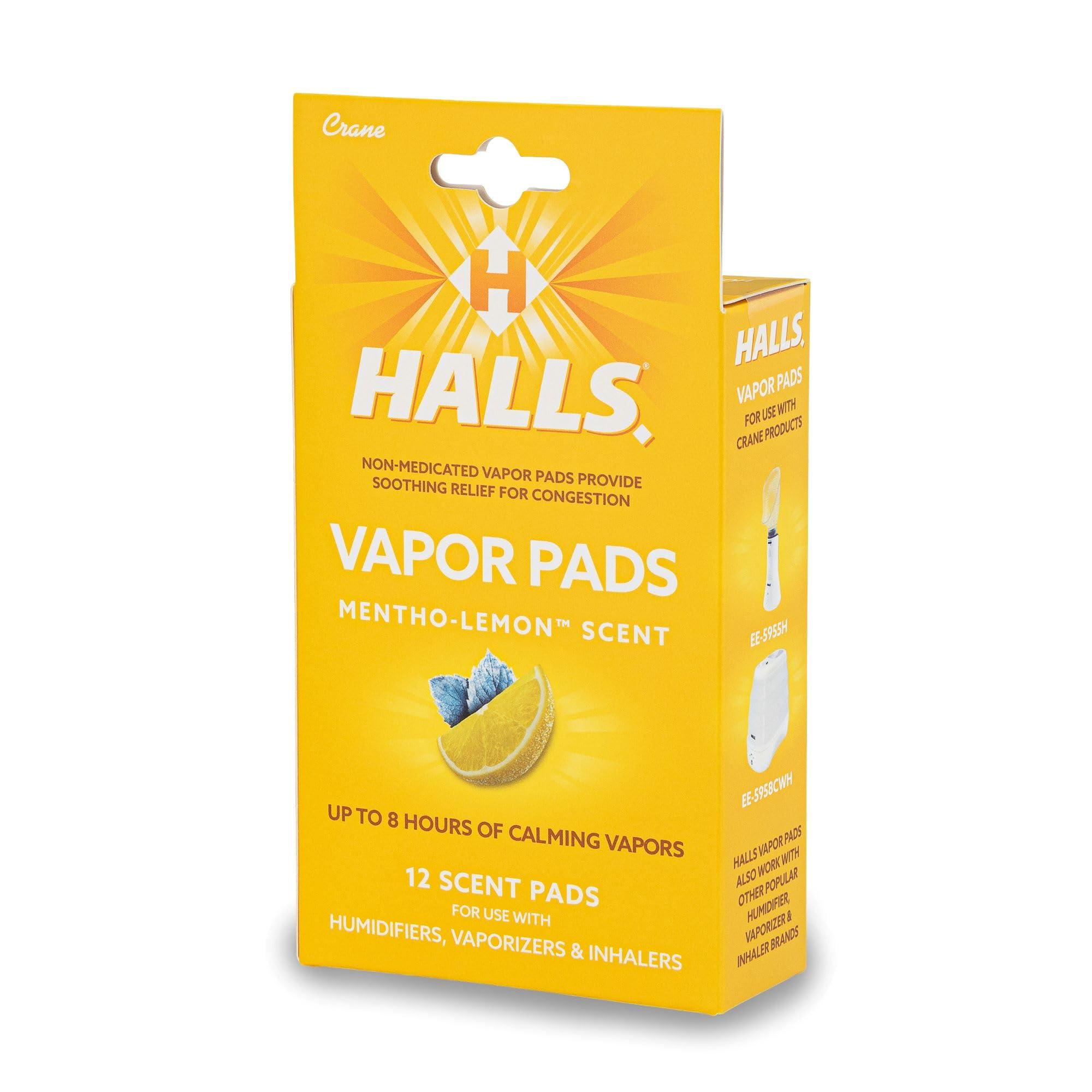Crane Crane Halls Scented Vapor Pads for Humidifier, Mentho-Cherry 12 Count and Mentho-Lemon 12 Count Bundle