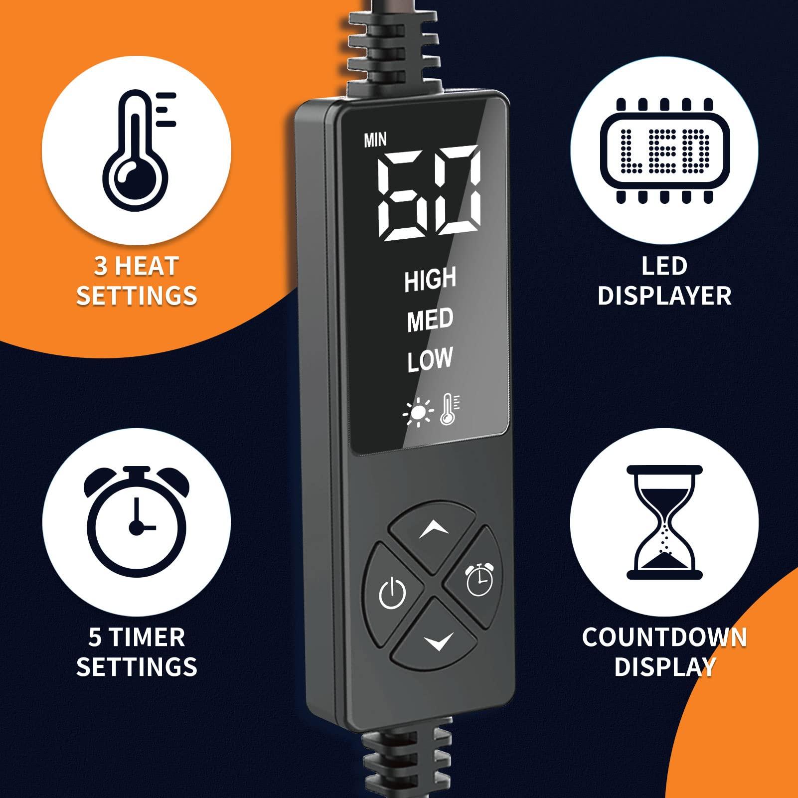 ELEKHEAL ELEKHEAL Electric Thumb & Wrist Heating Pad for Hand Arthritis with 3 Heat & 5 Timer Settings, Heated Wrist Wrap for Carpal Tunnel Syndromes, Tendonitis, Hand Pain Relief - Left/Right Hand (S/M)