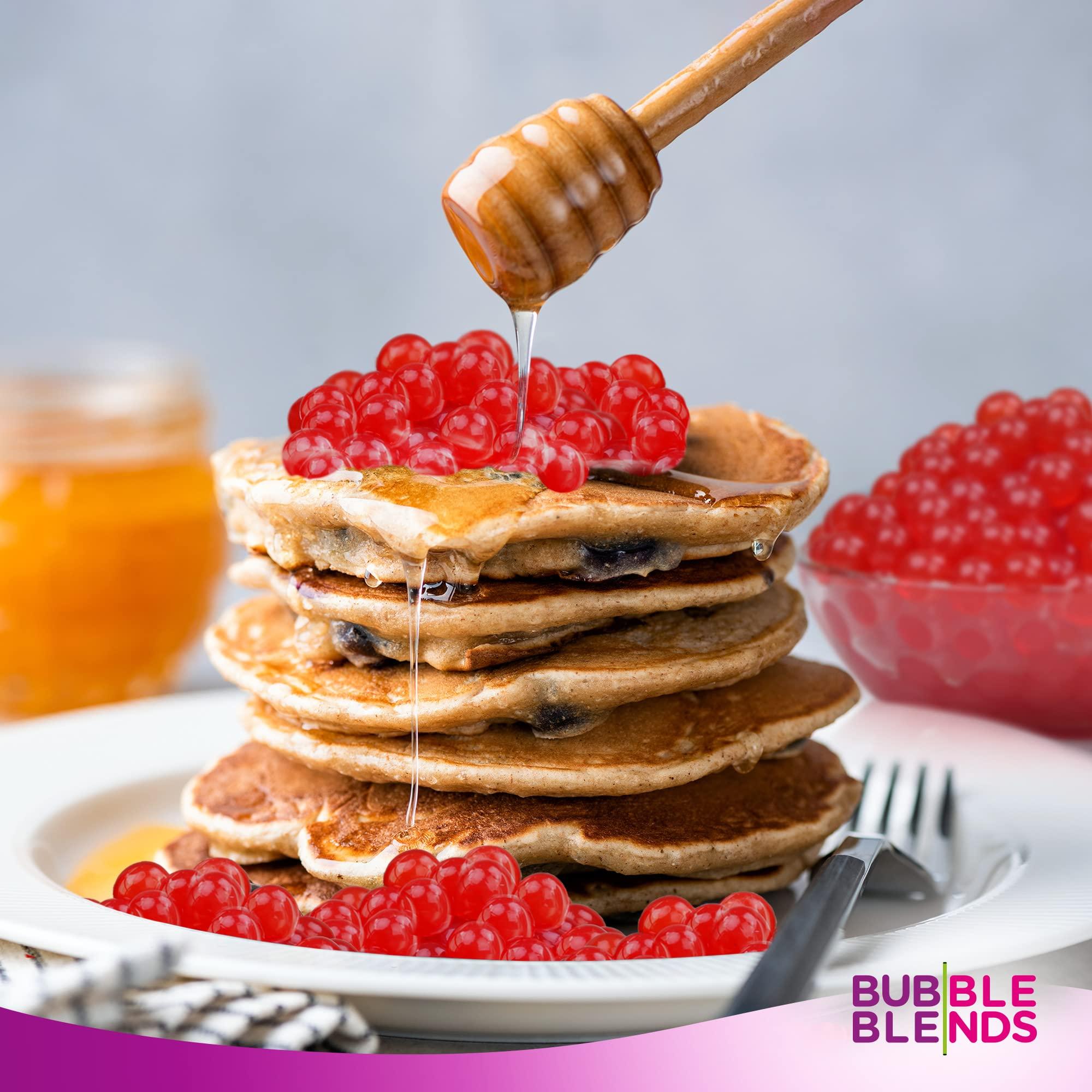 Bubble Blends Bubble Blends Strawberry Popping Boba (1lb / 16oz) - Popping Pearls 100% Fat-Free - Real Fruit Juice - Bursting Boba Pearls for Bubble Tea and Boba Drink (4.5 Servings)