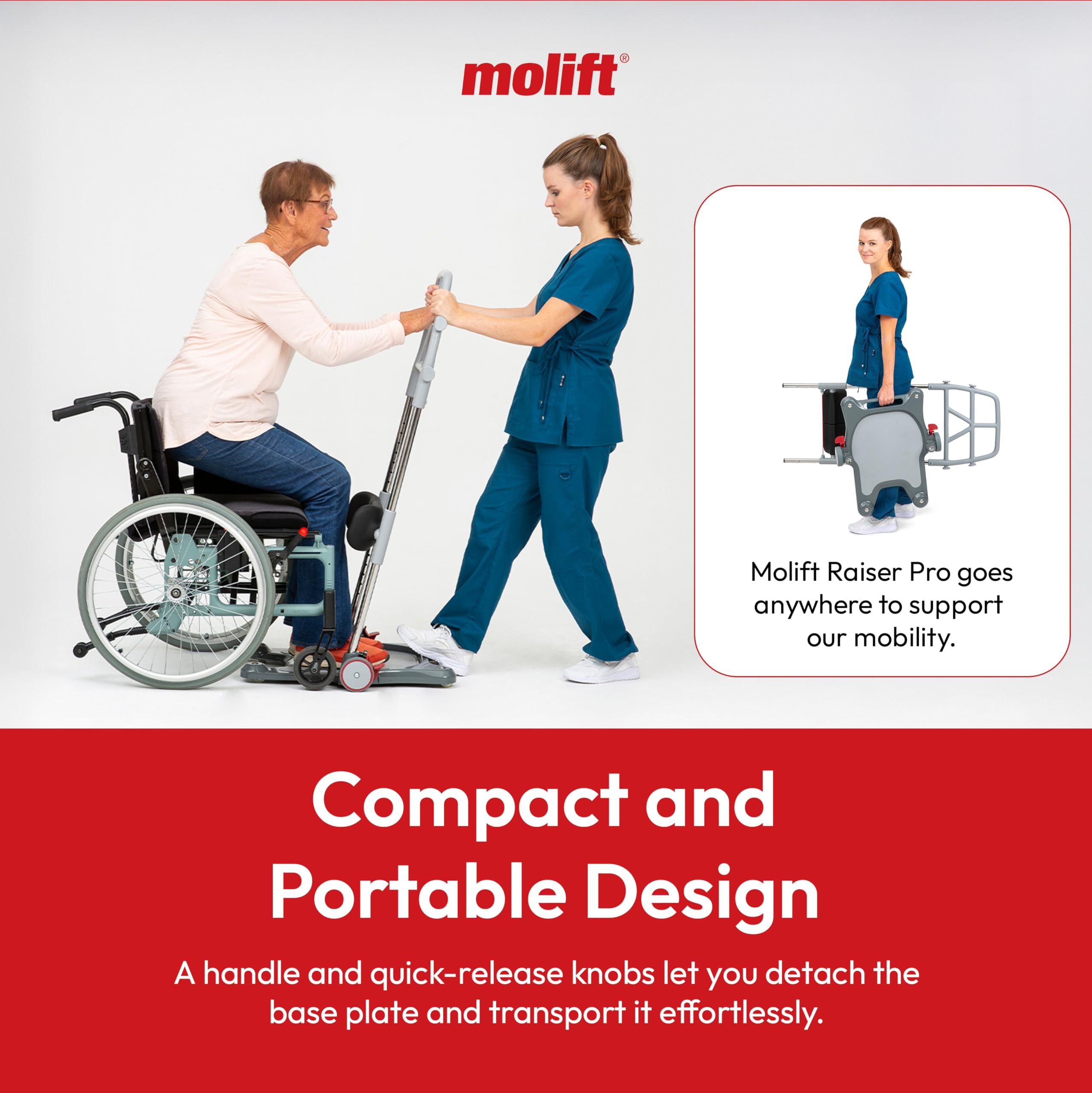 Molift Molift Raiser Pro Sit-to-Stand Patient Lift for Elderly Assist - Portable Chair Lift for Patients, Stand Lift for Elderly, Lift Assist for Elderly - Sturdy and Easy to Use Minimizes Stress