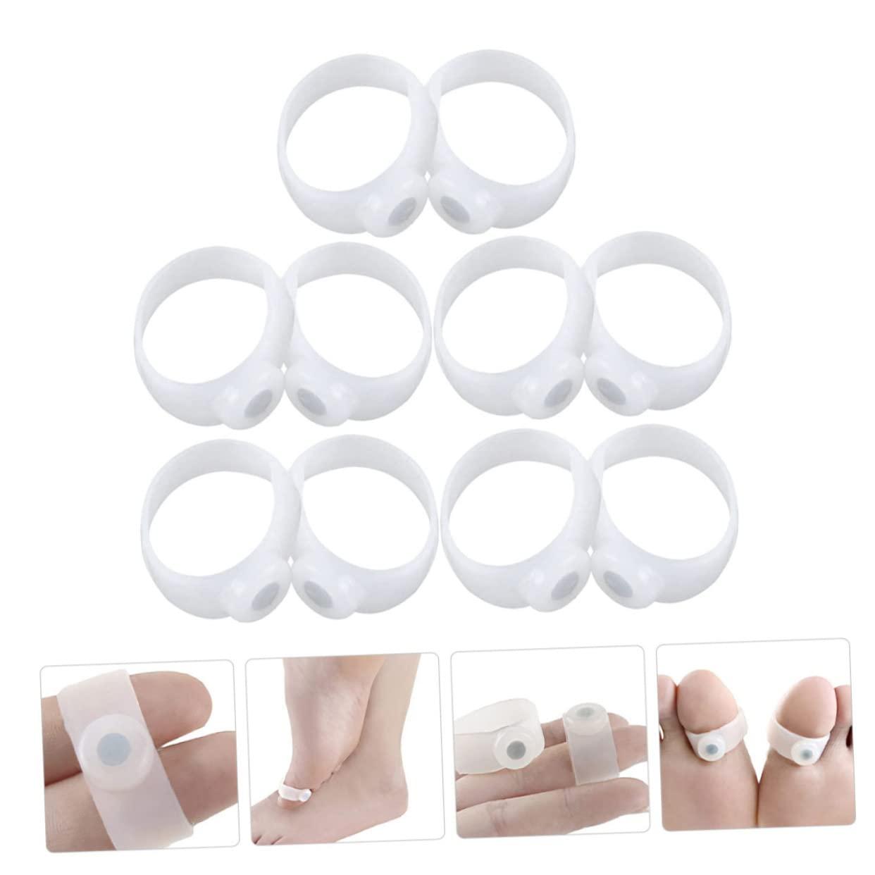 GLEAVI GLEAVI Toe Ring Magnet 20 Pairs Toe Ring Home Acupoint Covers Elastic Toe Cover Ring Versatile Acupoint Covers Practical Acupoint Ring Toe Magnetic Tool Travel Massage Elastic Band