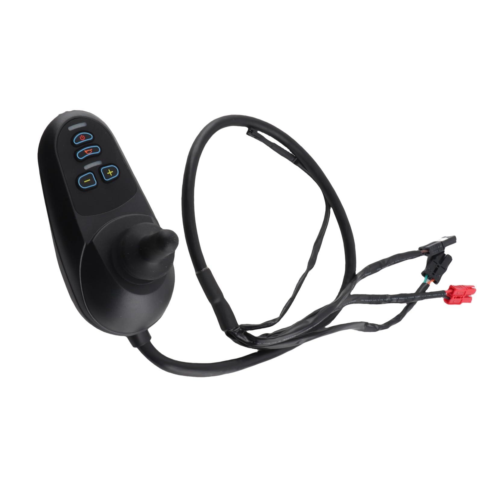 Ymiko Electric Wheelchair Power Controller, Brake Controller, Joystick Controller DC24V 50A 4 Keys for Mobility Solutions with Electric Wheelchair