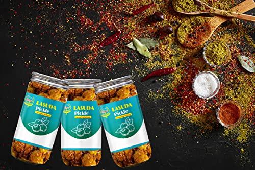 Kababi Home Made Lasode/Lesua/ Gunda Pickle Achar 400gm Rajasthani lasoda Fruit ka achaar - Mother’s Recipe | Organic North Indian Pickle | Traditional Home Made Achaar