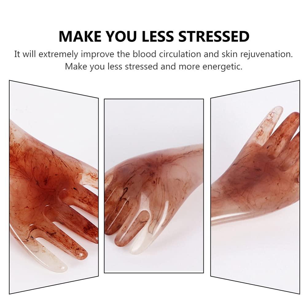 EXCEART EXCEART 2pcs Massage Rake Guasha Scraping Scalp Comb Multi- Functional Handheld Head Scratcher Massage Tool Massager for Head Caring, Relaxation, Physical Therapy, Acupoint Treatment