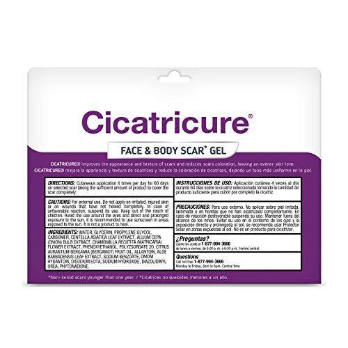Cicatricure Cicatricure Scar Gel Cream Reduces Visible Scarring From Surgery, Burns, Acne, Injury 1.0 oz ( 2pk.)