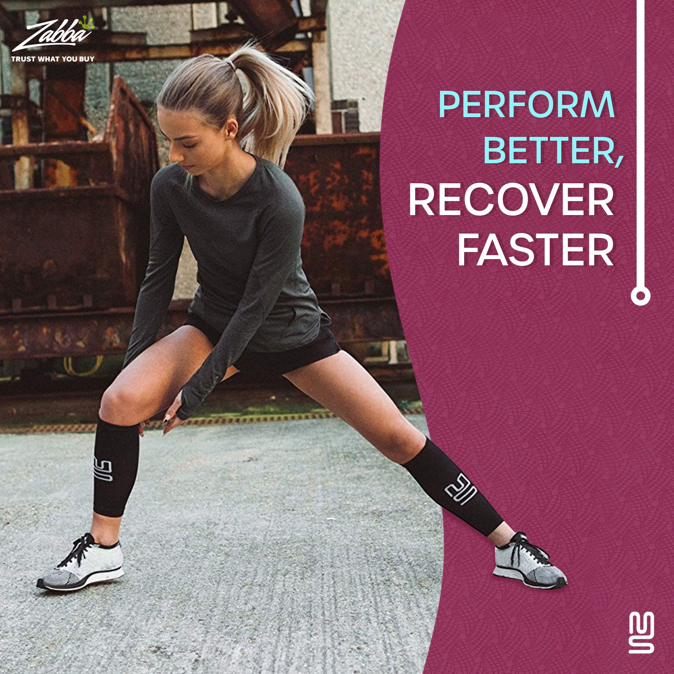 Modetro Sports Modetro Sports Calf Compression Sleeves - Leg Sleeves for Men and Women - Support Brace for Running Flights Shin Splints