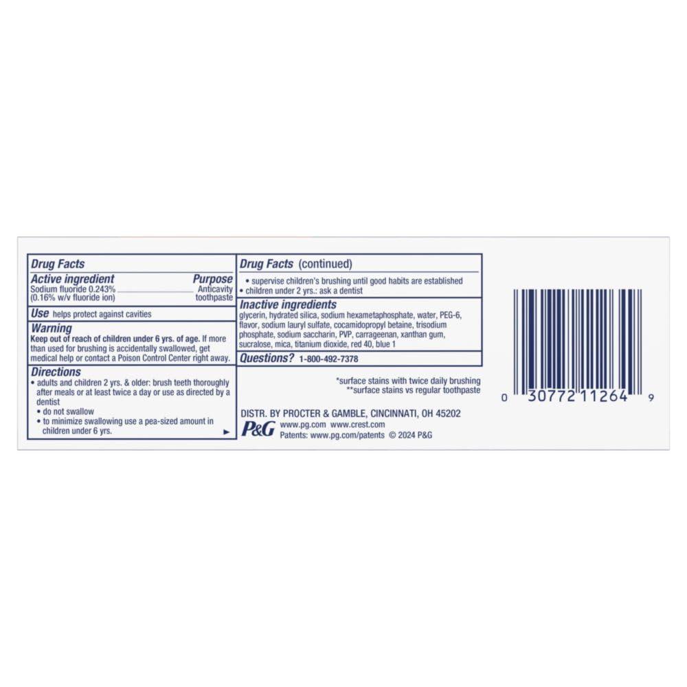 Crest Crest 3D White Brilliance Luminous Purple Teeth Whitening Toothpaste, 4.6 oz Pack of 3, Anticavity Fluoride Toothpaste, Fights 100% More Surface Stains, 24 Hour Active Stain Prevention