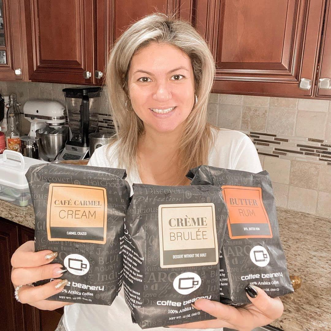 Coffee Beanery Caramel Vanilla Latte Flavored Coffee, Specialty Arabica Coffee, Medium Roast, 3LB, Coarse
