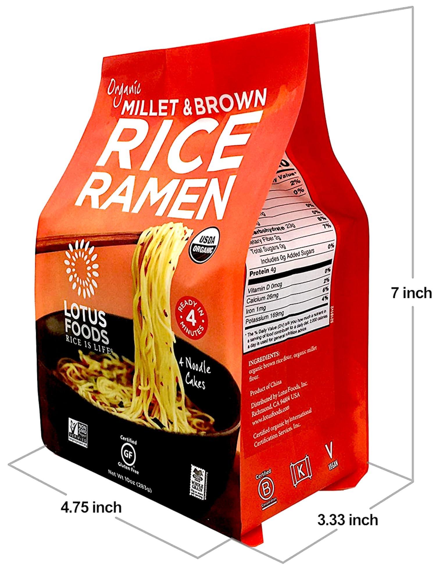 Lotus Foods Lotus Foods Organic Gluten-Free Millet & Brown Rice Ramen Noodles, Nutty Flavor, 10 Oz, 6 Count