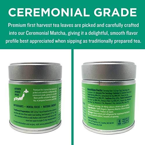 Jade Leaf Matcha Jade Leaf Culinary + Ceremonial Matcha Bundle - Organic Matcha Green Tea Powder Culinary Pouch (30g) and Ceremonial Tin (30g)