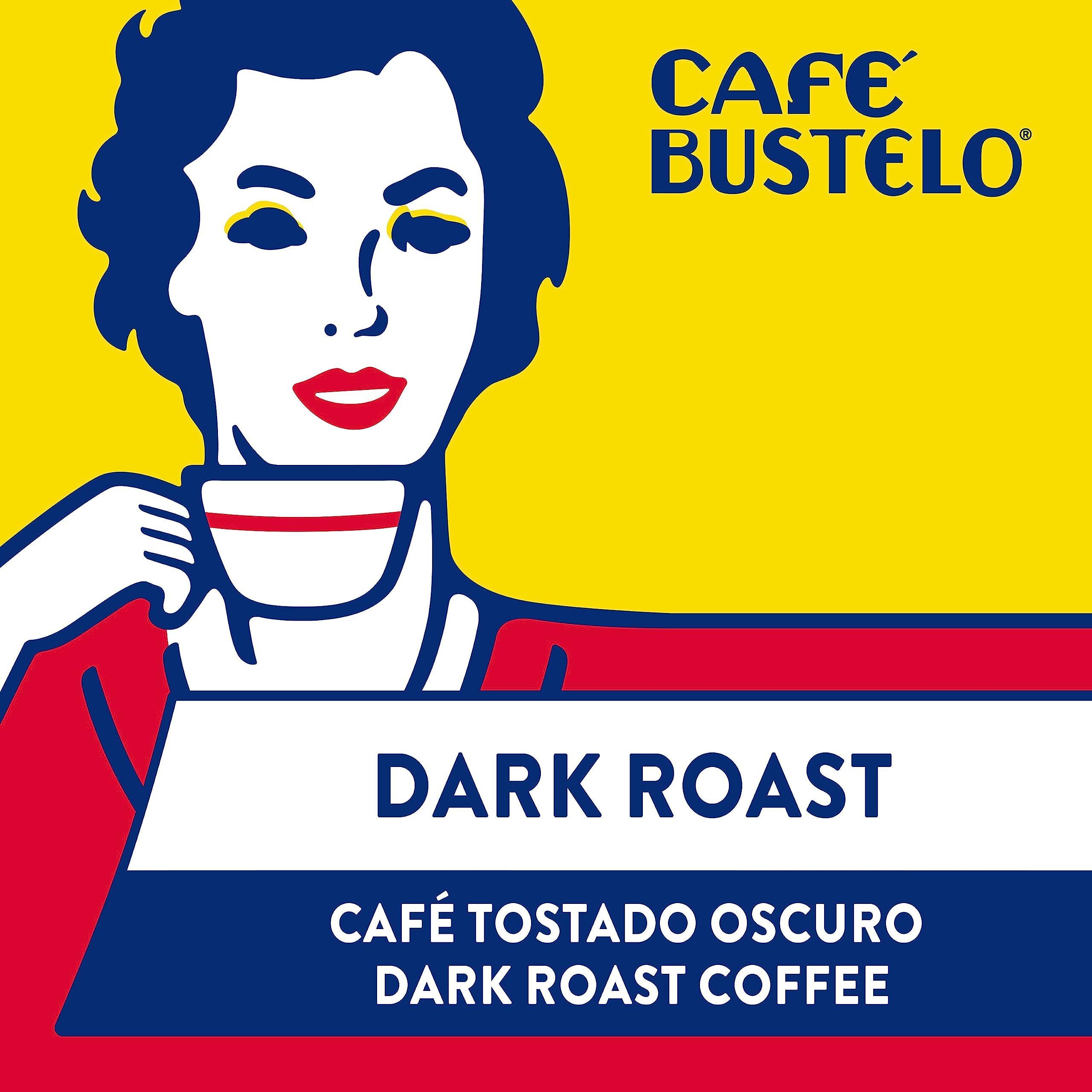 CAFÉ BUSTELO Café Bustelo Espresso Dark Roast Coffee, 10 Count Capsules for Espresso Machines, 11 Intensity (Packaging May Vary)