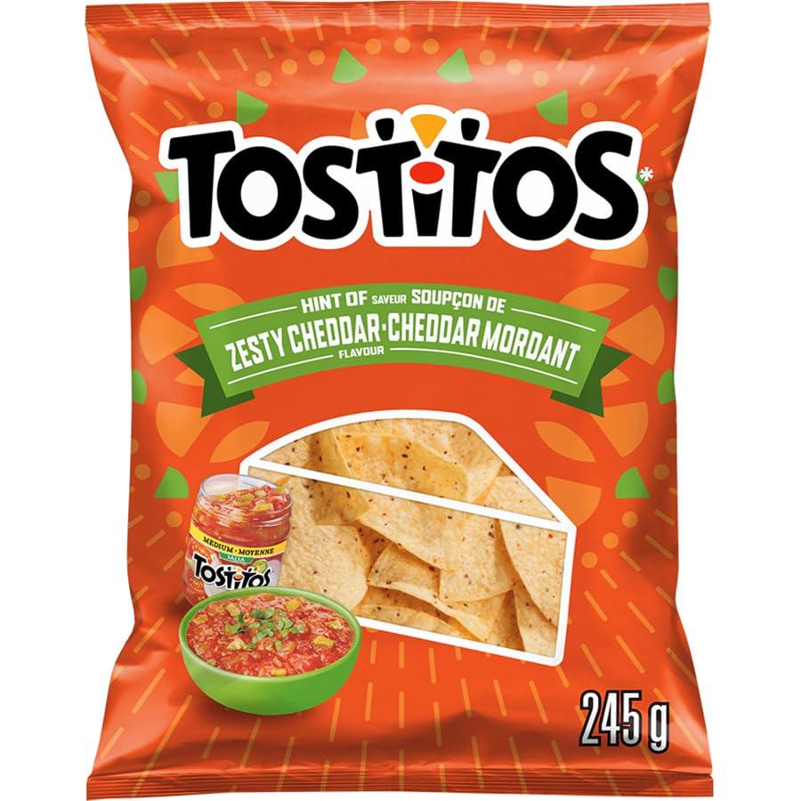 Tostitos Tostitos Hint of Zesty Cheddar Flavor Tortilla Chips, 245g/8.6 oz. Bag