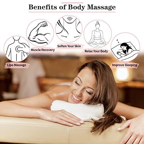 SALIHERI Muscle Roller, Lipo Roller Lymphatic Massager Lipo Massager After Surgery Recovery Muscle Roller Stick Muscle Roller for Legs Massager Roller for Muscles Deep Tissue, Lymphatic Drainage, Orange/Black