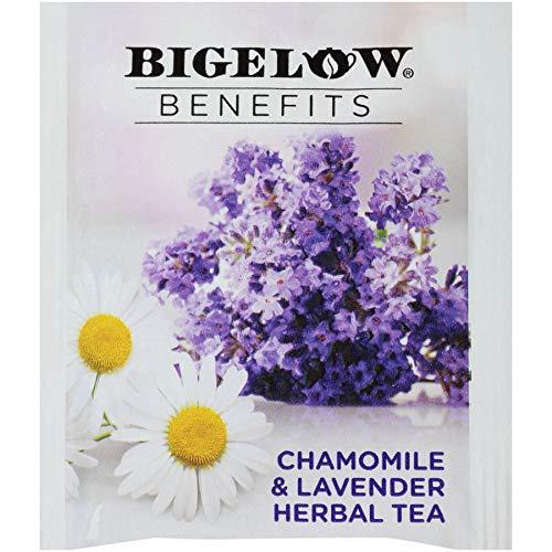 Bigelow Tea Bigelow Benefits Sleep Chamomile Lavender Herbal Tea, Caffeine Free, 18 Count (Pack of 6), 108 Total Tea Bags