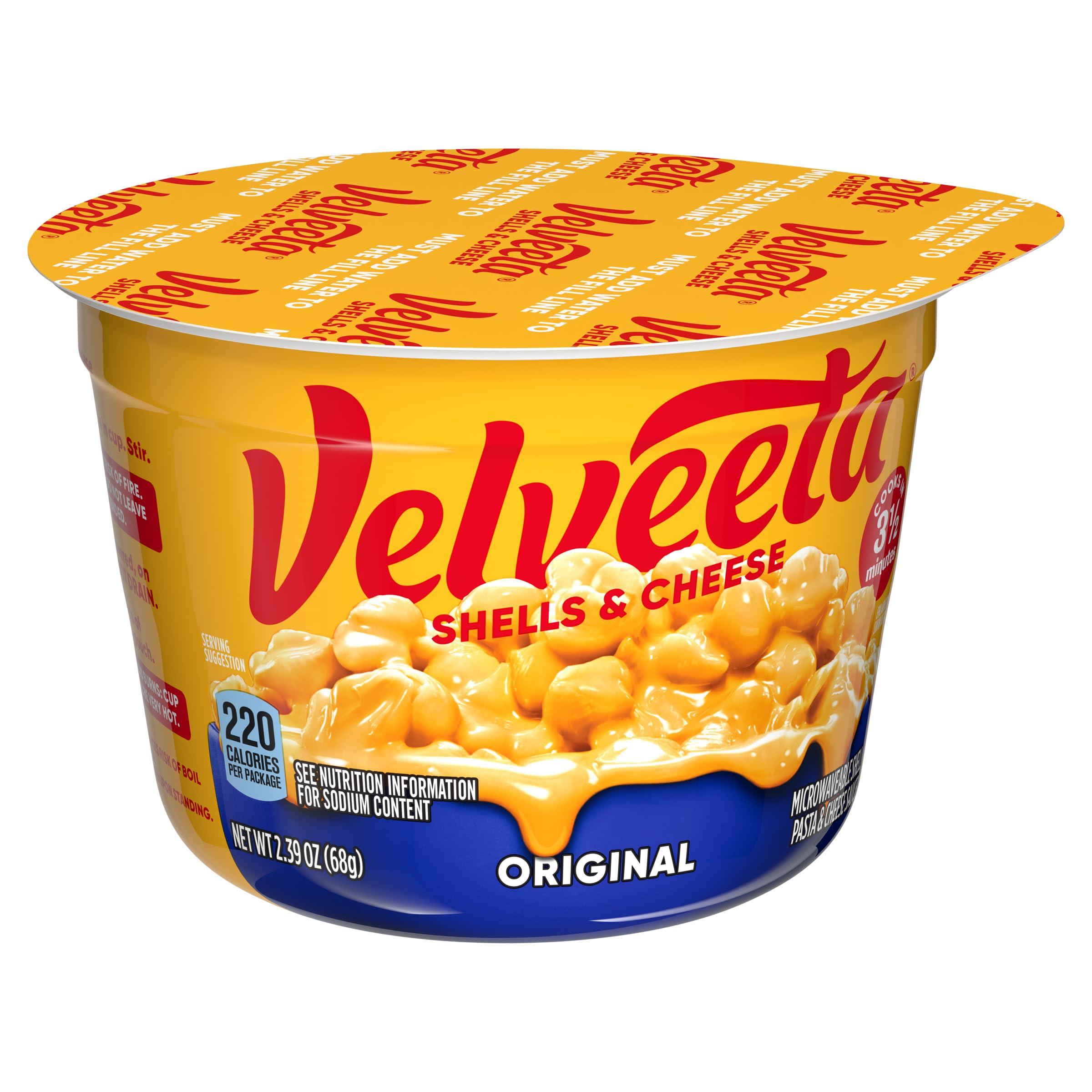 Velveeta Velveeta Original Easy Mac Shells and Cheese (12 Microwaveable Cups)