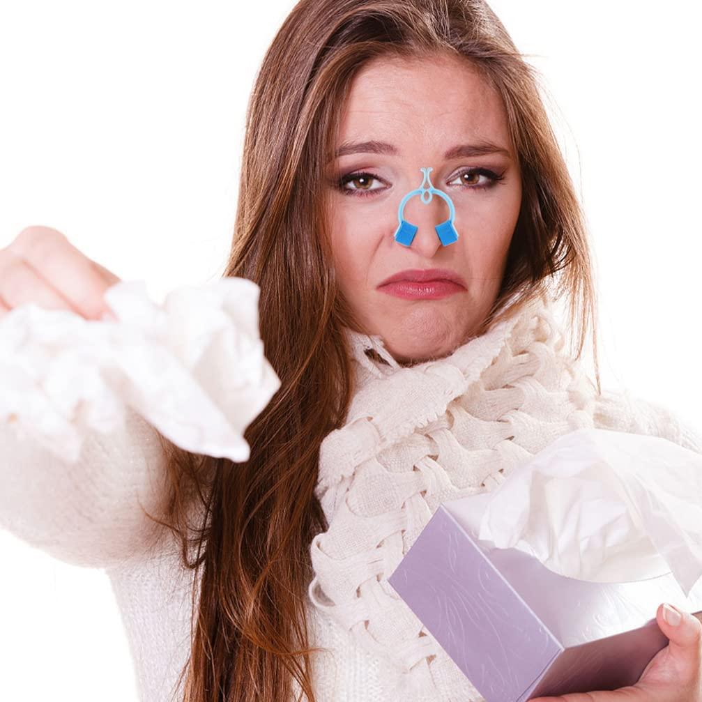 DOITOOL Plastic Clips Stop Nosebleeds Epistaxis Clip: 20pcs Nose Bleed Stopper Nasal Clip Treatments Foam Nose Slap for Emergency Accident Accessory Blue