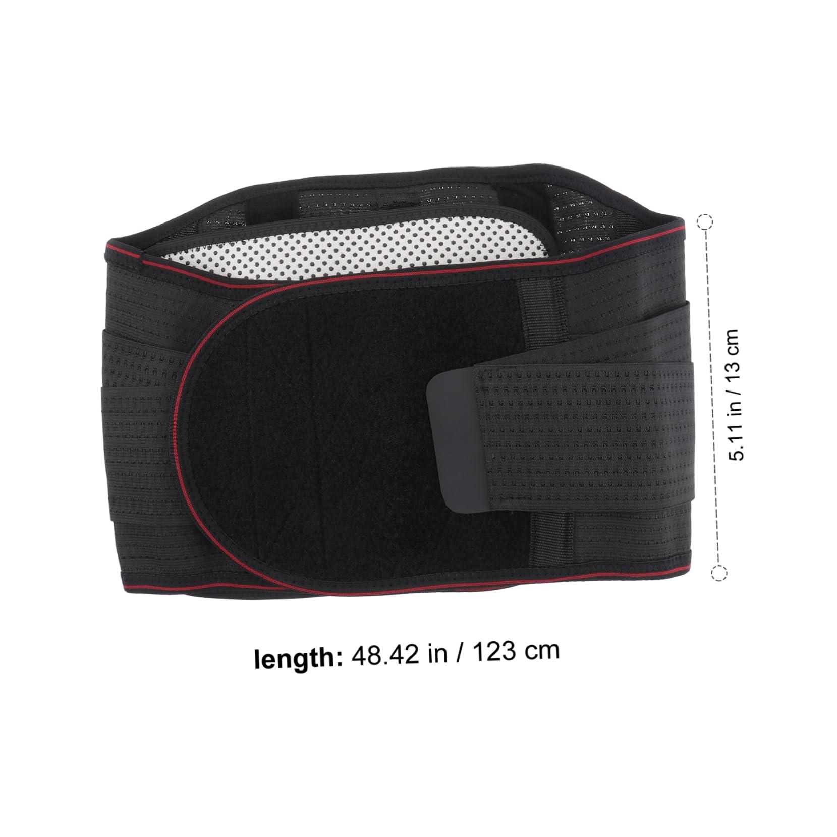 Healifty Self Heating Back Brace Elastic Infared Heating Pad Lower Back Support Girdle Massage Waist Wrap Back Braces for Magnetic Back Belt Magnetic Mount Waist Support