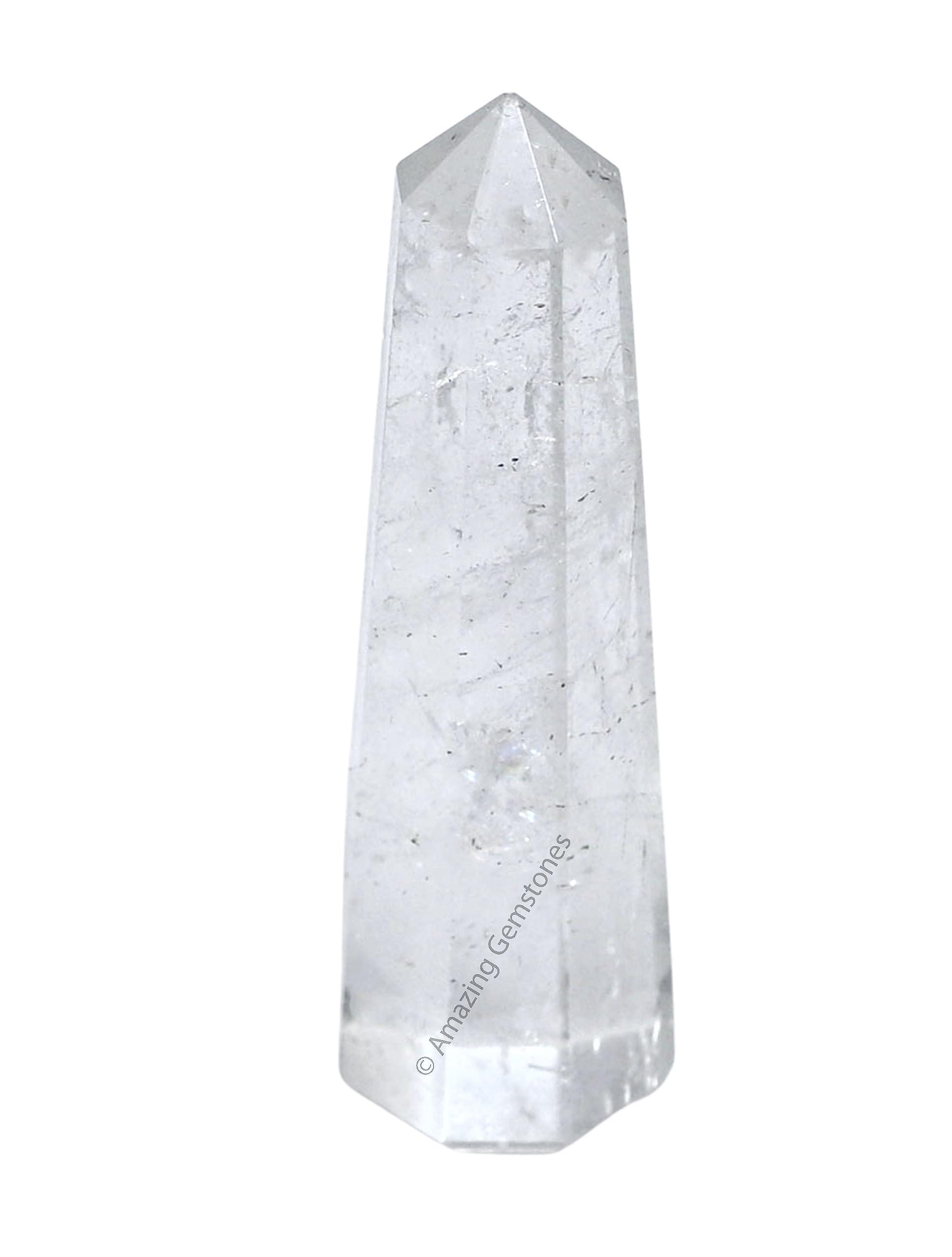 Amazing Gemstone Clear Quartz Crystal Towers ~ Natural Healing Crystal Point Obelisk for Reiki Healing and Crystal Grid (3\" to 4\" INCH)