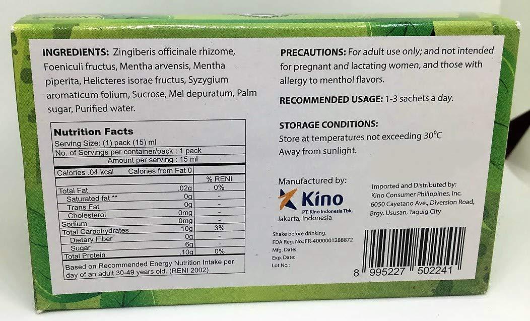 KINO Lola Remedios Syrup (12 Packs/Box) with Free OSK Japan Green Tea Sampler