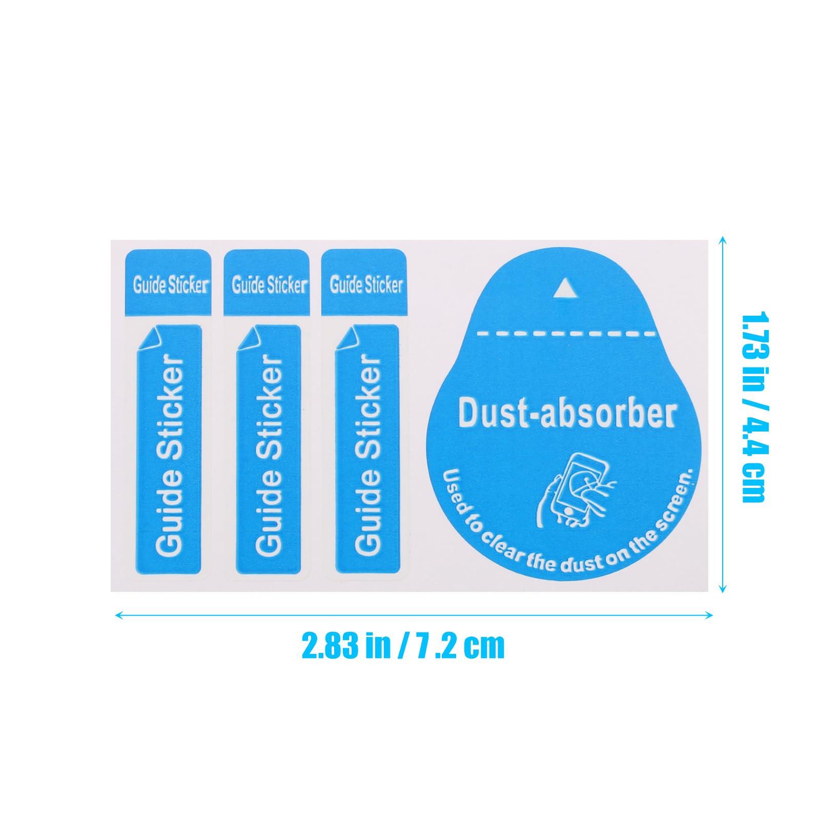 ORFOFE ORFOFE 400pcs Film Dust Removal Sticker Cleaning Tool Telephone Dedust Sticker for Phone Laptop Sticker Screen Removal Sticker Dust Remover Phone Dedust Sticker Blue Lens Paper