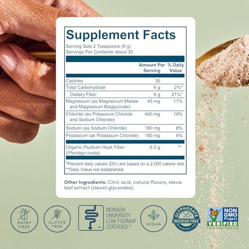 Bio.me Fiber Rescue - Psyllium Husk Powder for Digestive Health & Bloating Relief, Sugar Free Lemonade Flavored Prebiotic Soluble Fiber Powder, Non-GMO Fiber Supplement Powder, Gluten Free - 30 Servings