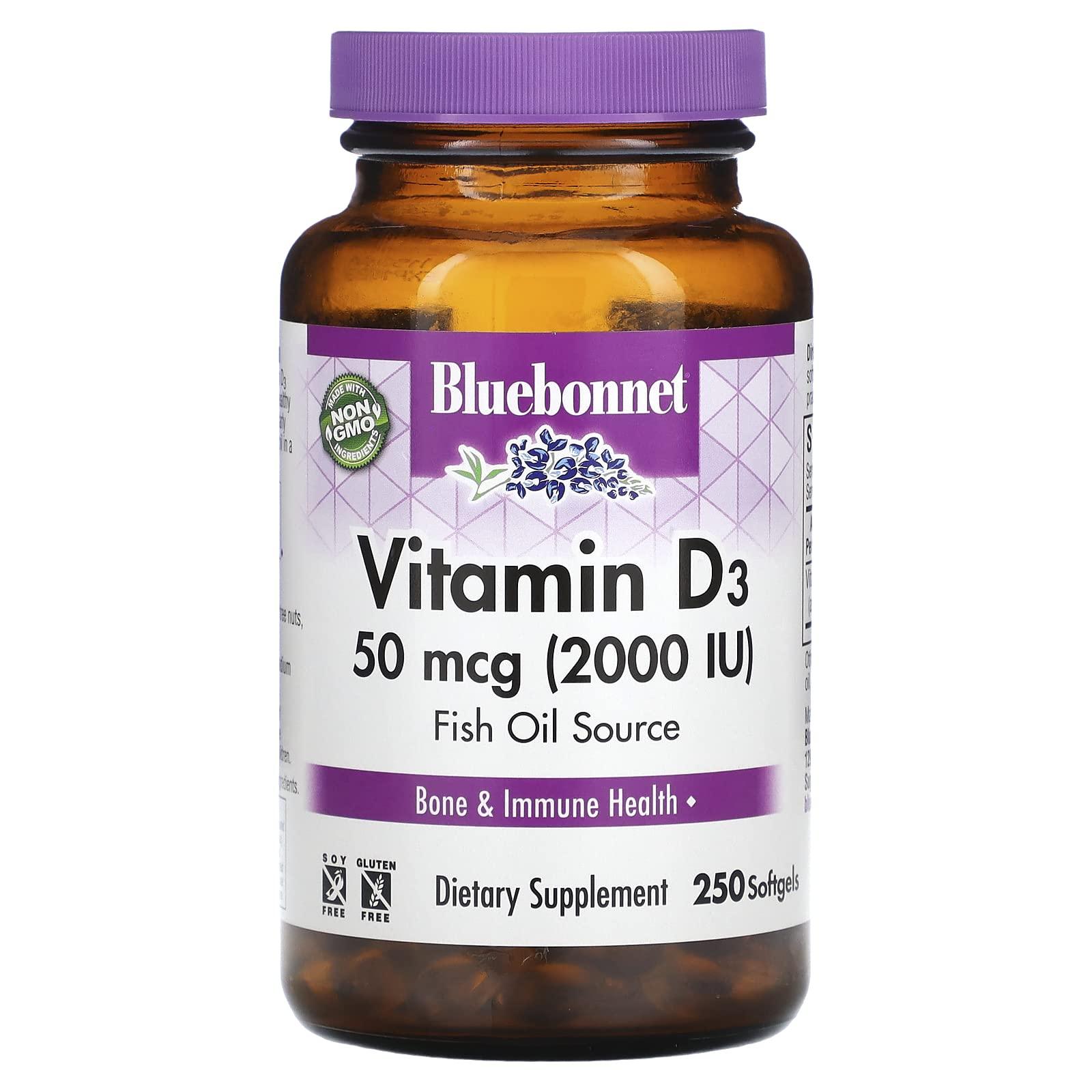 Bluebonnet Bluebonnet Nutrition Vitamin D3 2000 IU, 250 CT