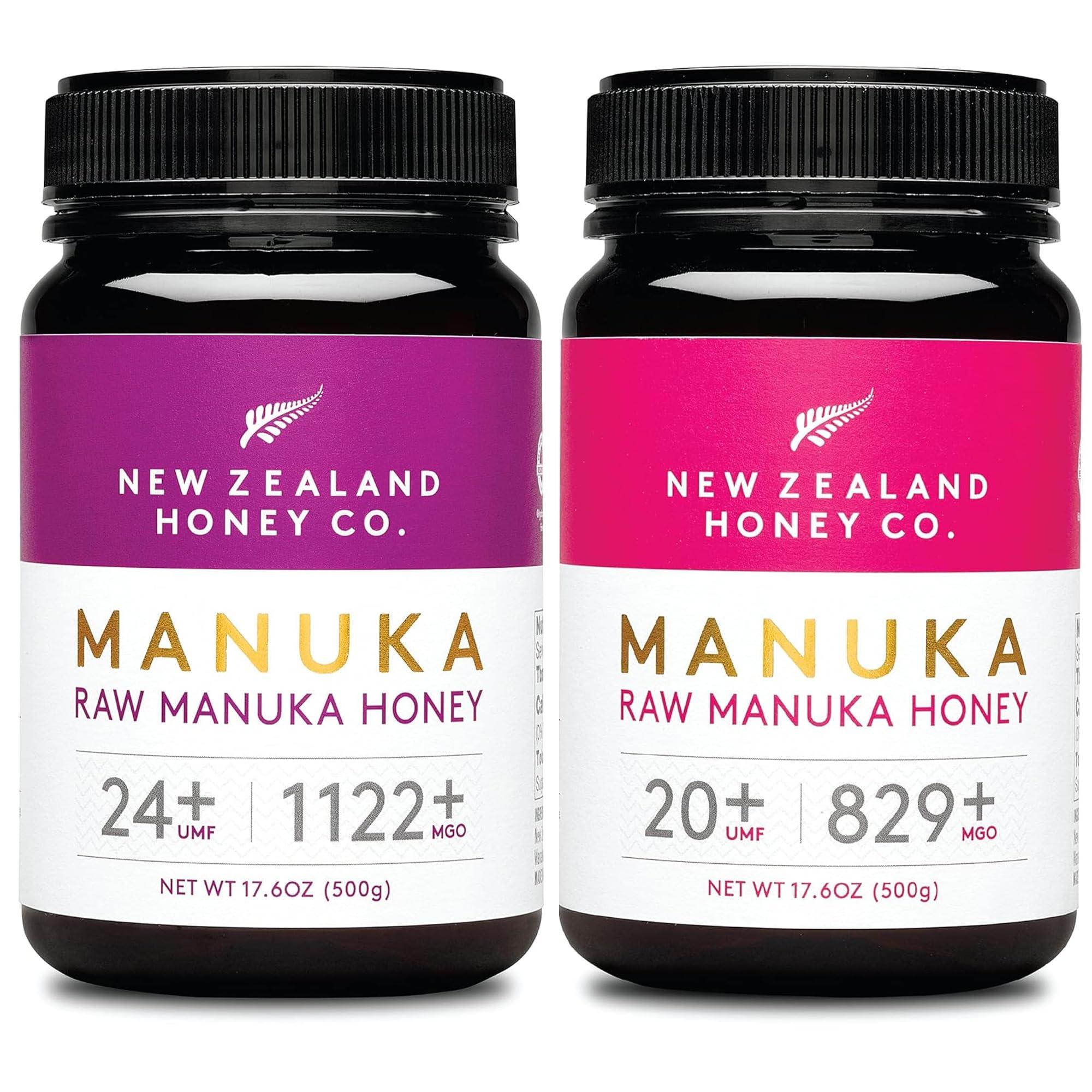 NEW ZEALAND HONEY CO New Zealand Honey Co. Raw Manuka Honey UMF 24+ / MGO 1122+ 17.6 oz & UMF 20+ | MGO 829+ 17.6 oz