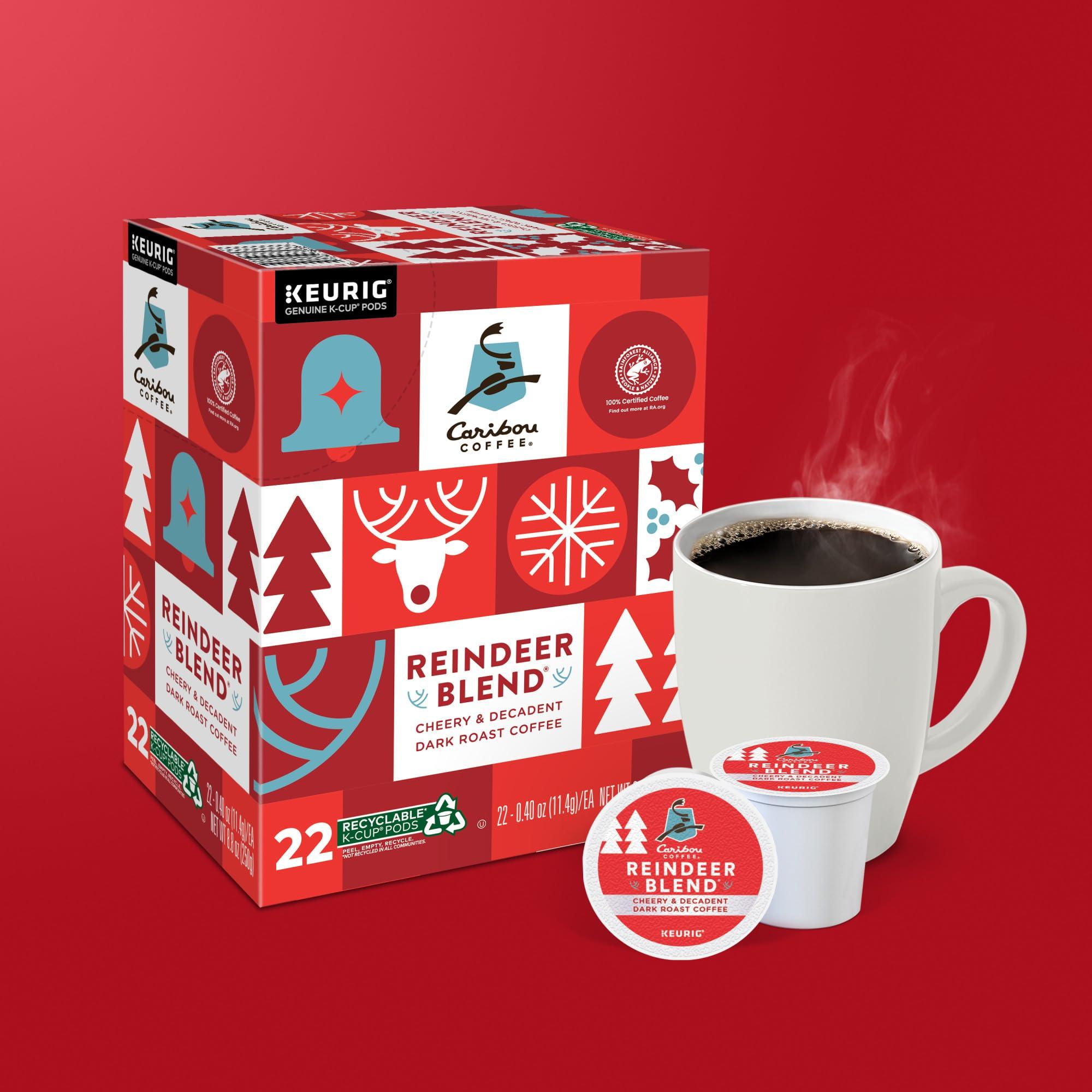 Caribou Coffee Caribou Coffee Reindeer Blend, Single-Serve Keurig K-Cup Pods, Dark Roast Coffee Pods, 88 Count