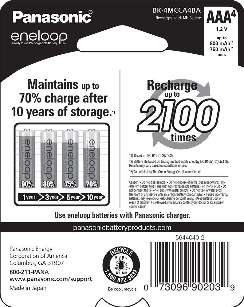 Eneloop Panasonic eneloop Power Pack with Advanced Charger + 4 AAA Batteries