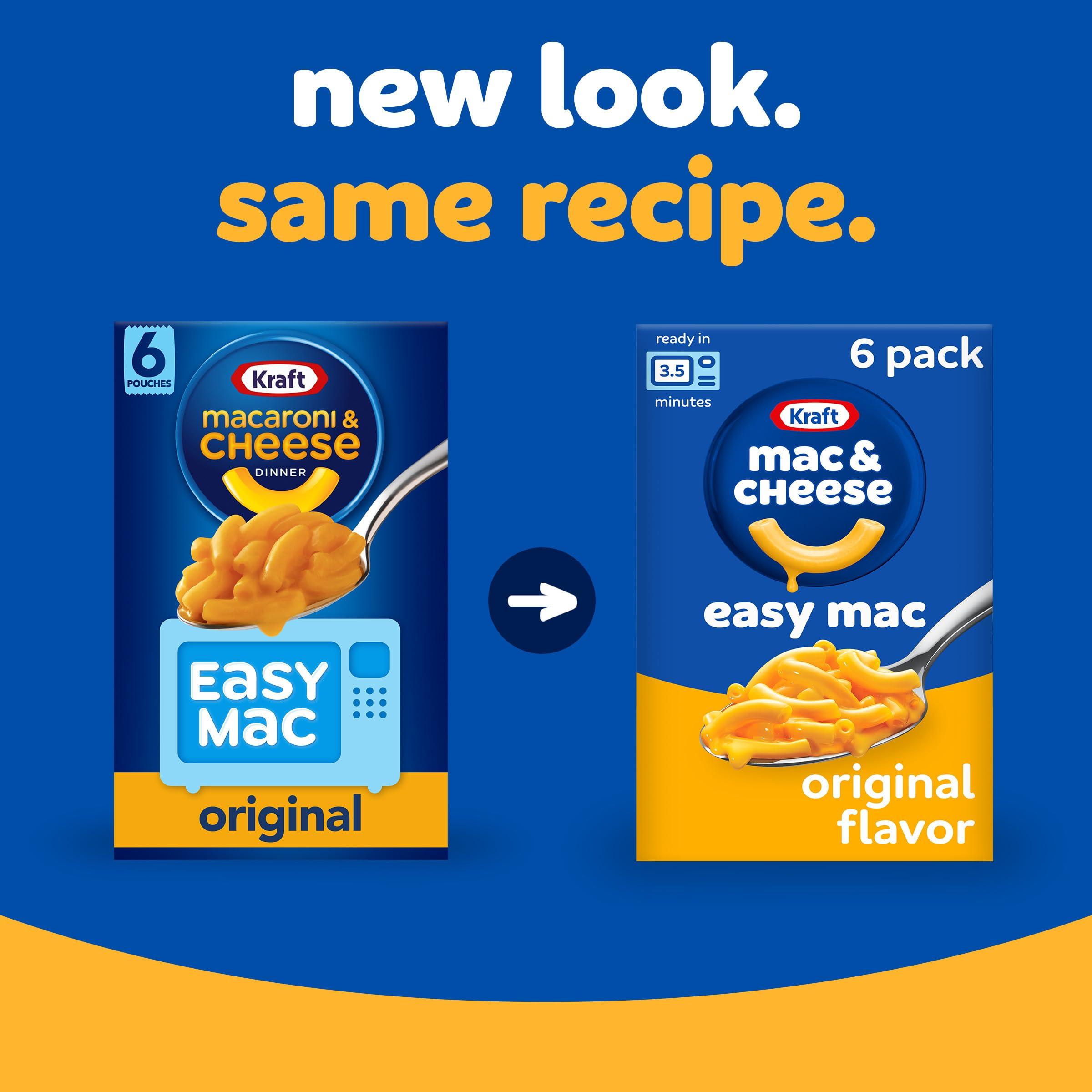 Kraft Kraft Easy Mac Original Mac & Cheese Macaroni and Cheese Dinner, 6 ct Packet