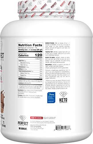 PERFECT SPORTS PERFECT Sports, Diesel 100% New Zealand Whey Isolate, Grass-Fed & Pasture Raised 5LB Milk Chocolate