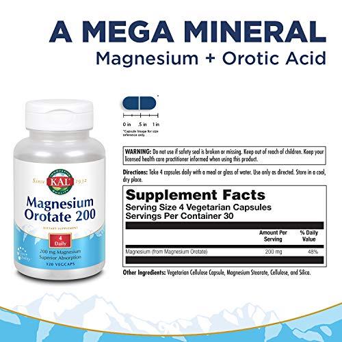 KAL KAL - Magnesium Orotate, 200 mg, 60 tablets