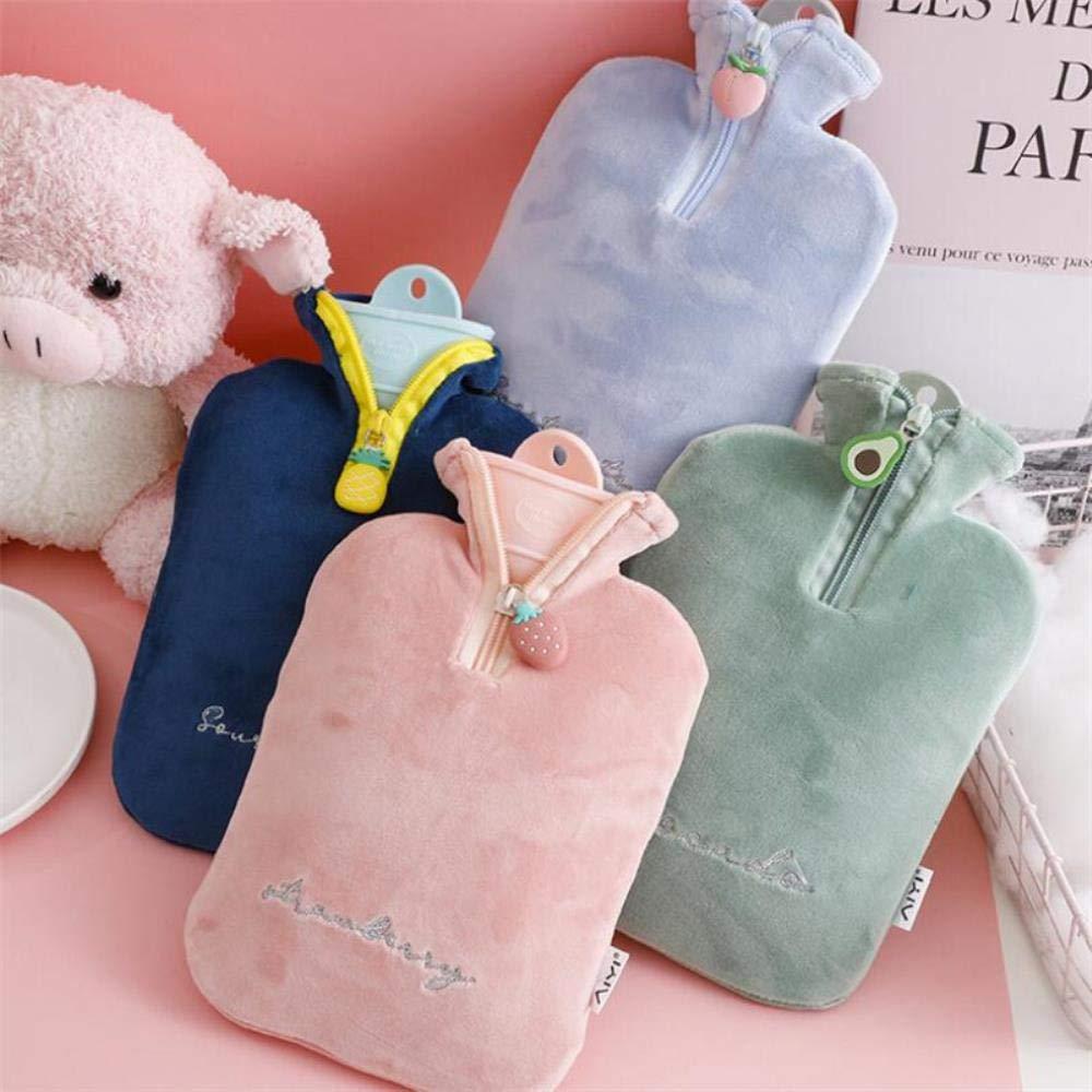 YUEHAN Hot Water Bottle Hand Warmers Cartoon Warm Hot Water Bottle Mini Fruits Zipper Portable Plush Washable Water Injection Explosionproof Warm Hand Bag Handwarmer